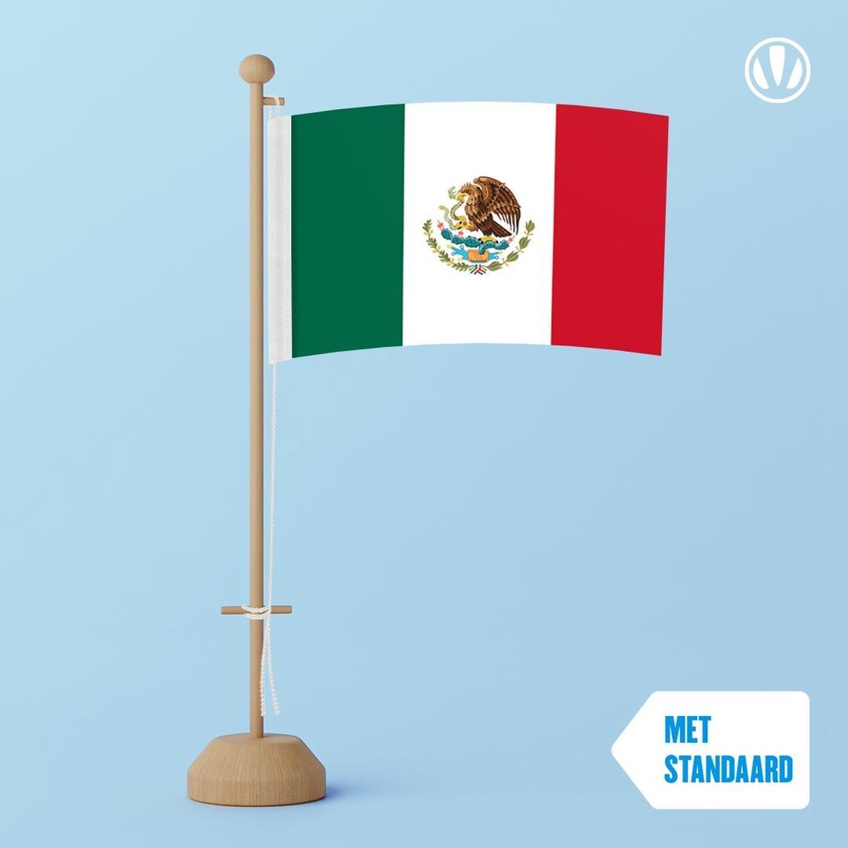 Tafelvlag Mexico 10x15cm | met standaard